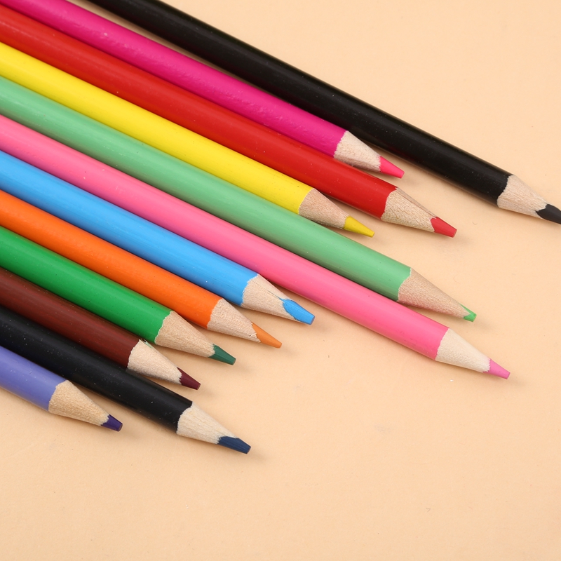 展鹏笔业办公文化彩色铅笔12色画笔套装彩铅手绘涂色笔详情图4
