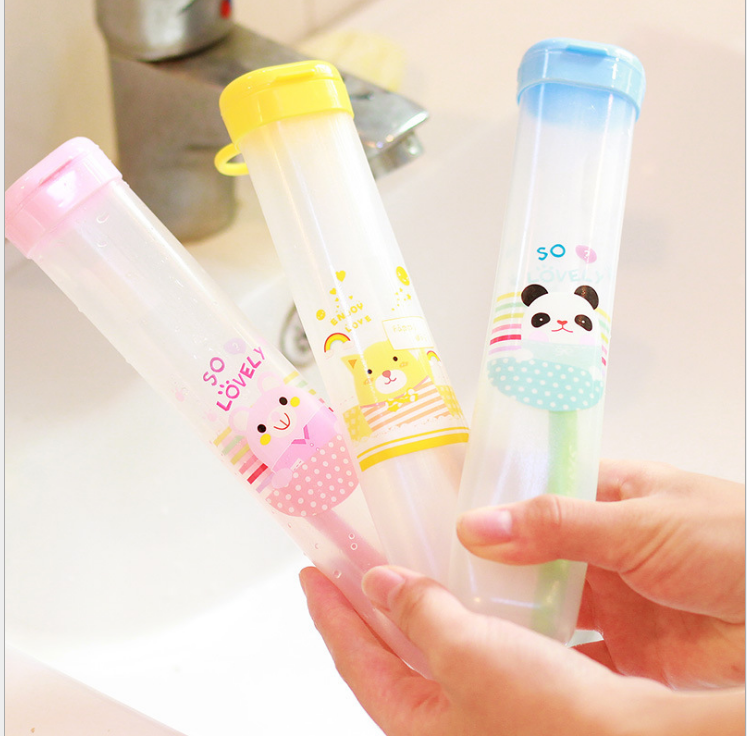 日系悬挂式旅行便携式牙刷盒 牙具牙刷收纳盒卡通可爱牙刷盒产品图