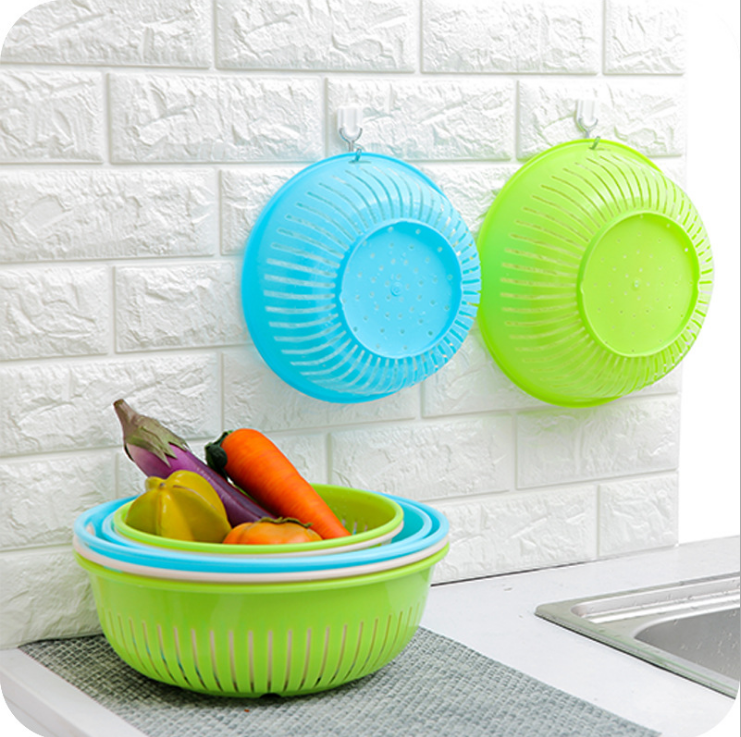 大号塑料洗菜盆漏筛厨房洗菜篮子水果篮沥水盆沥水篮淘米器产品图