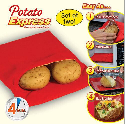 tv hit new product: Microwave baked potato buns. Potato bags without color boxes details Picture