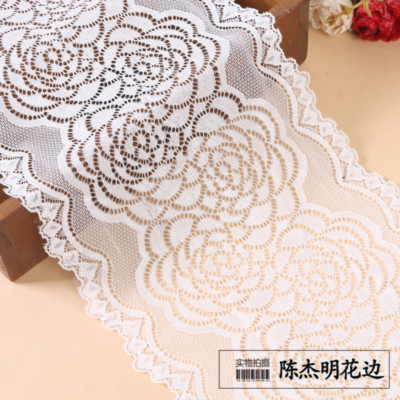 The double-sided lace pattern, hollowed-out embroidered lace skirt decoration accessories come in a variety of colors details Picture