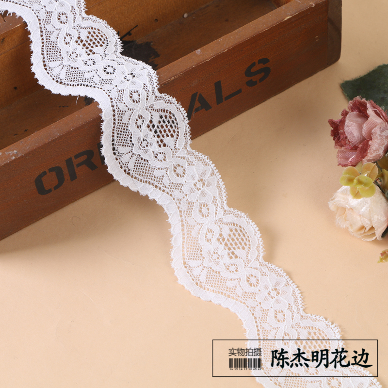 4.5 cm size, exquisite hollowed-out solid color lace trim, handcrafted diy accessory details Picture