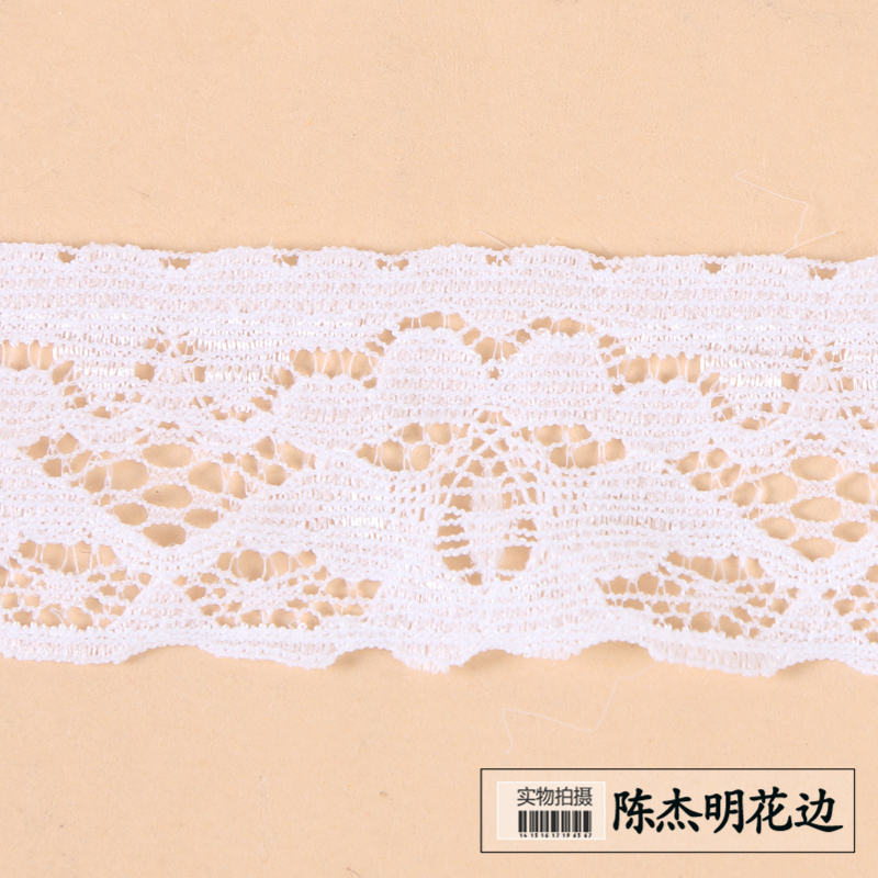Hollowed-out solid color 2.5cm wide water-soluble embroidered lace, handcrafted accessories, lace ribbon, fabric accessories Application Scenario