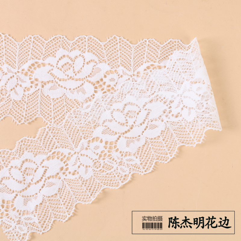 黑白两色七公分规格精致镂空纯色蕾丝花边 手工diy辅料细节图