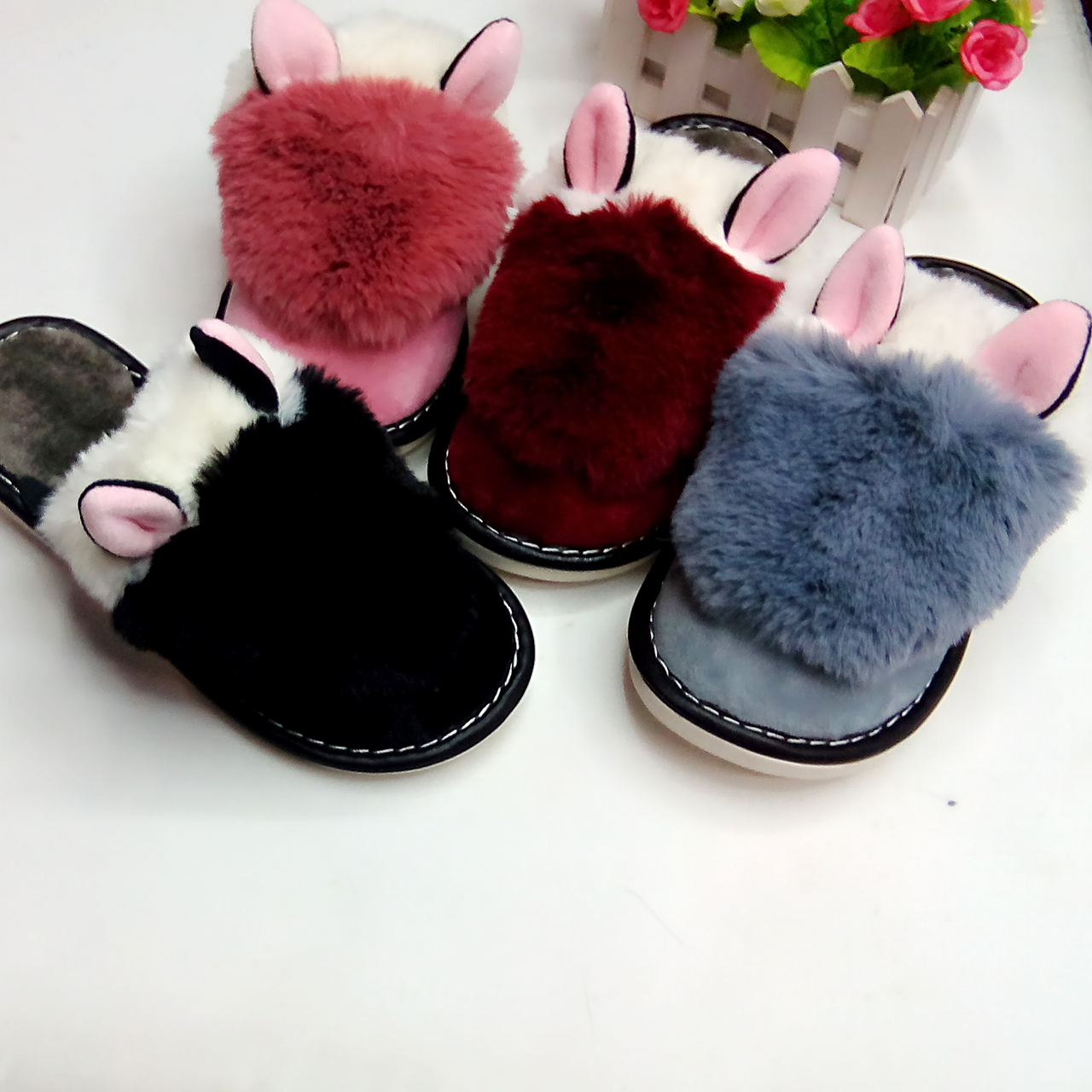 冬季新款棉拖鞋女式韩版保暖防滑耐磨室内家居拖鞋批发