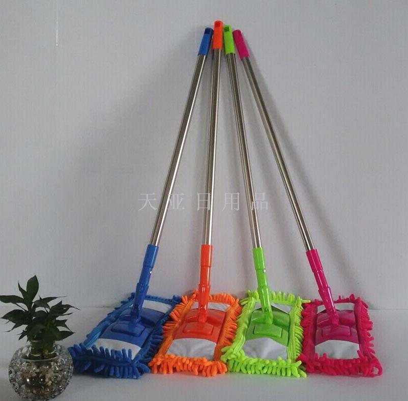 Mop Chenille microfiber mop stainless steel bar Chenille flat drag thumbnail
