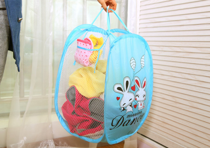 厂家批发折叠卡通印花洗衣篮 脏衣篮 收纳篮玩具筐细节图