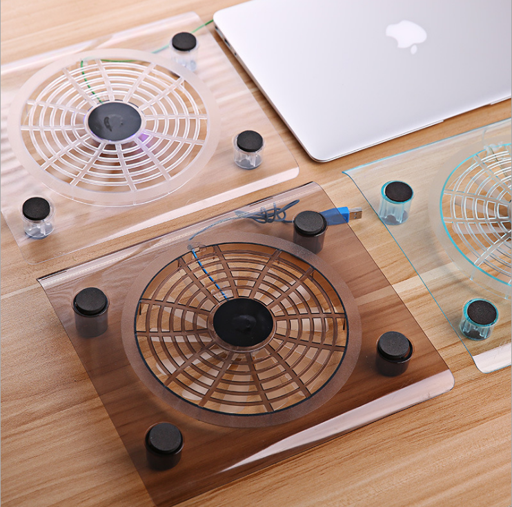 t淘宝超薄炫彩发光静音笔记本电脑扇热风扇风力大散热器一代发