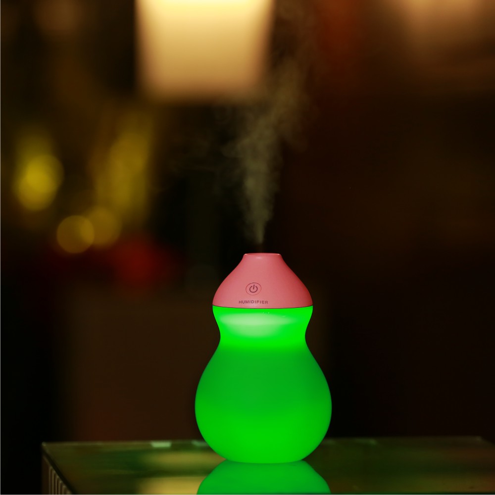 Creative Gourd humidifier USB seven-color LED light Water Replenishing spray details Picture