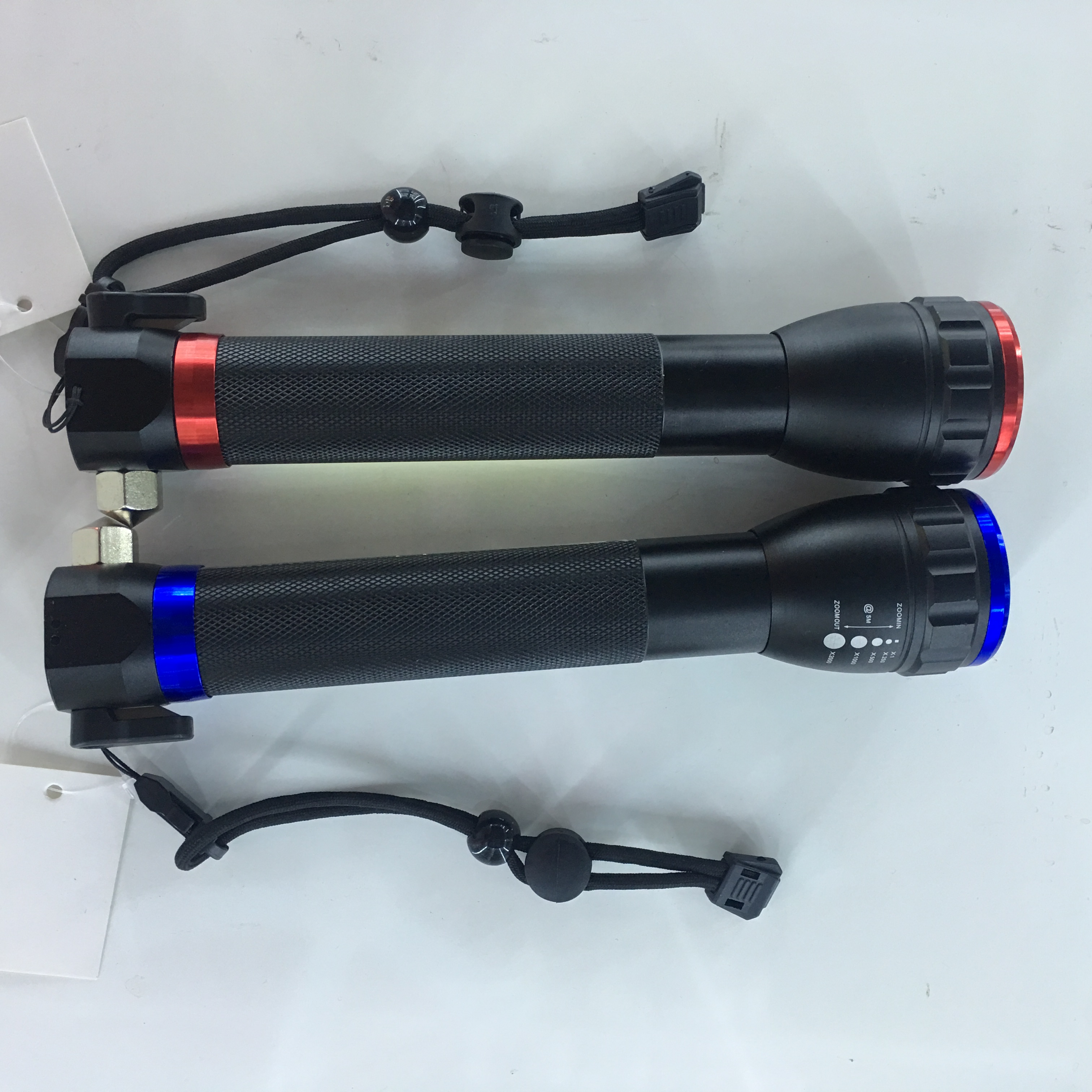 Solar flashlight, COB high-intensity flashlight, safety hammer flashlight, USB charging flashlight, factory direct sales details Picture