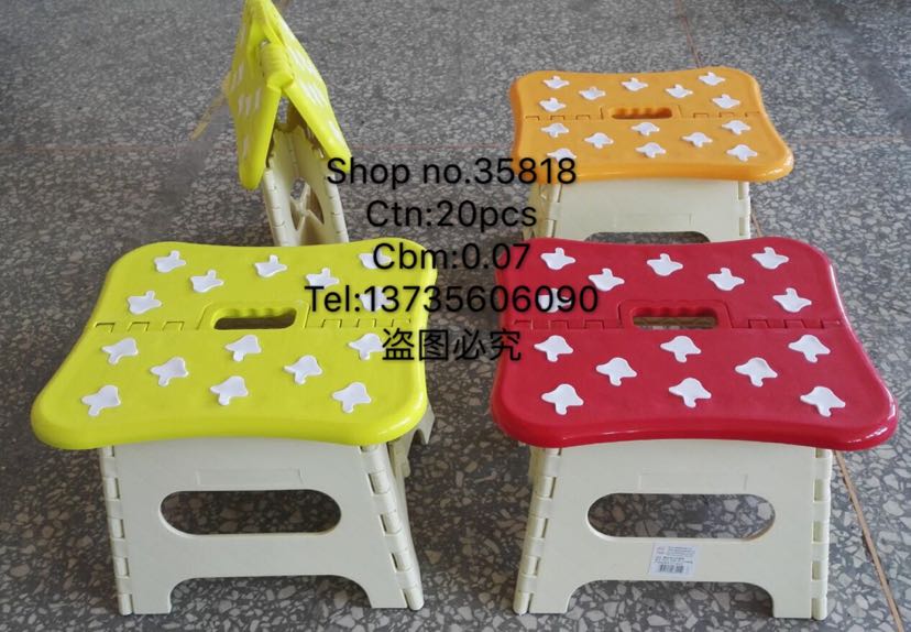 Factory wholesale direct supply of various specifications of PP portable plastic children's folding stools and folding chairs with favorable prices details Picture