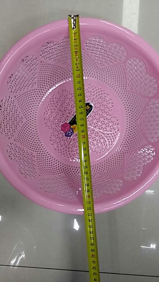 万佳A-70米筐菜篮子圆形洗菜篮收纳筐塑料厨房加厚沥水篮镂空产品图