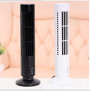 Mini tower-shaped fan with dual height adjustment, bladeless fan, household electric fan, desktop fan