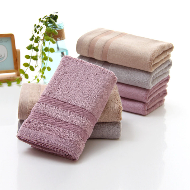 Pure cotton towel manufacturer direct sales, plain bamboo fiber bamboo forest jacquard gift towel, face wash and beauty towel supermarket details Picture