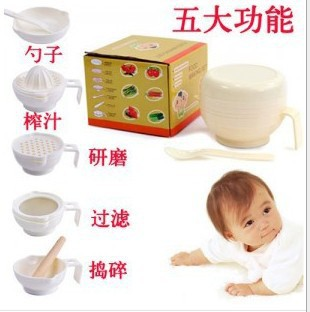 Baby Food Conditioning Grinder Set 6-piece Baby grinder set Filter masher Juicer