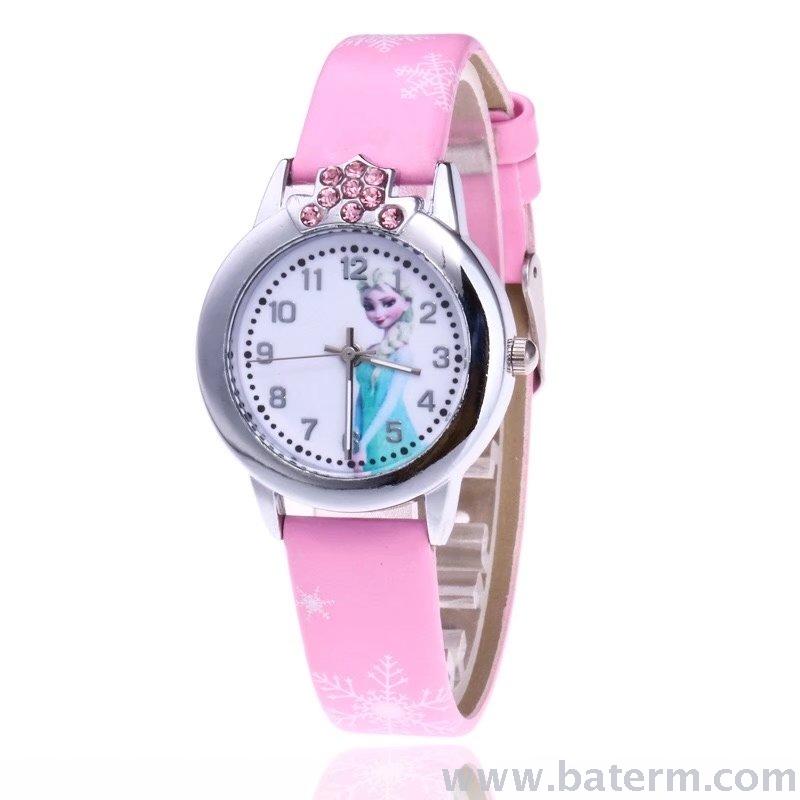 Hot-selling, fashionable and cute cartoon ice and snow belt children's watches, girls' watches, students' watches, cartoon watches