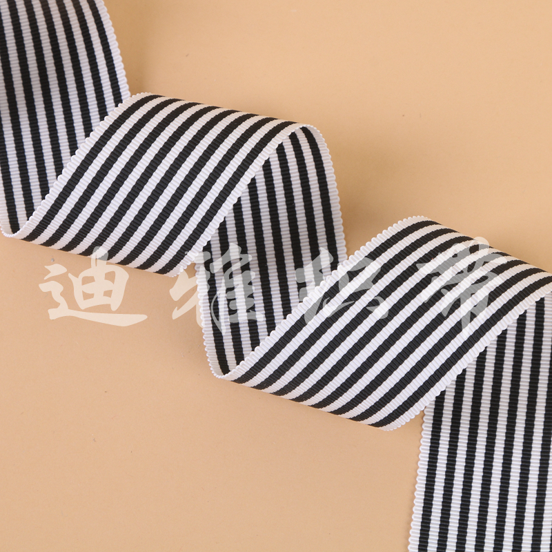 Threaded striped ribbon bouquets, gift ribbons, ribbon packaging materials Specification image