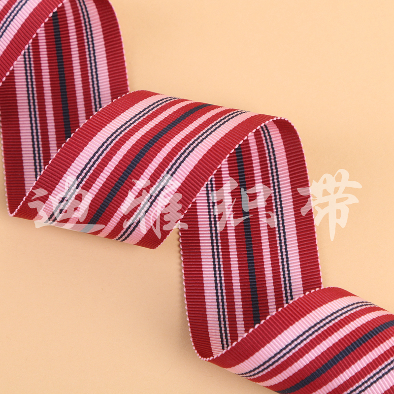 Double-Sided Horizontal Striped Webbing Ribbed Hat With Ribbon Garment, Footwear And Hat Accessories details Picture
