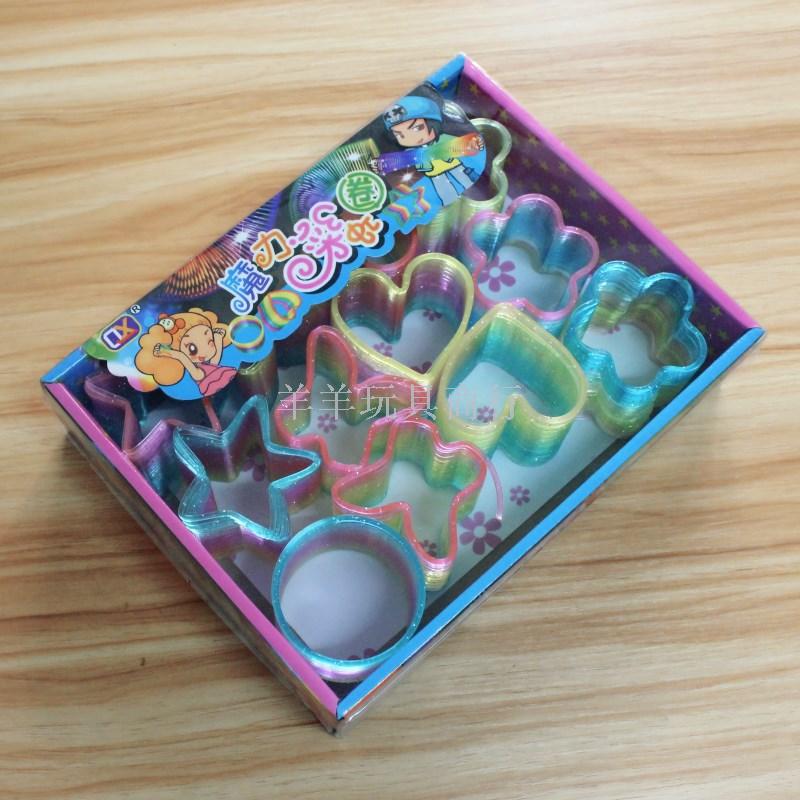 新款4种形状的彩虹圈 炫彩彩虹圈 儿童经典 2元店 地摊热卖