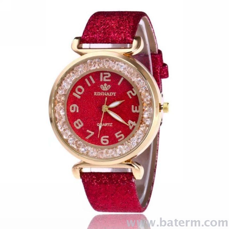 Moda tendencia brillo rosa serie 1-12 número cara color rosa correa de reloj de moda para mujeres reloj de cuarzo 1