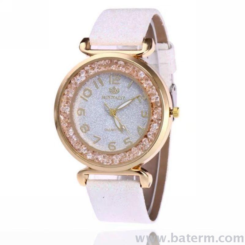 Moda tendencia brillo rosa serie 1-12 número cara color rosa correa de reloj de moda para mujeres reloj de cuarzo 1 details Picture