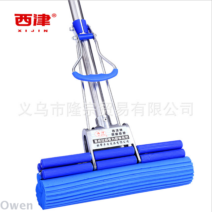 Xijin 606 soft head collodion mop Stainless steel double roller collodion mop retractable sponge strong water absorption full figure