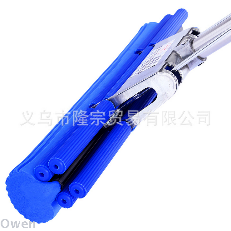 Xijin 602 double extrusion water 38 cm colloidal mop stainless steel double roller mop absorbent mop details Picture