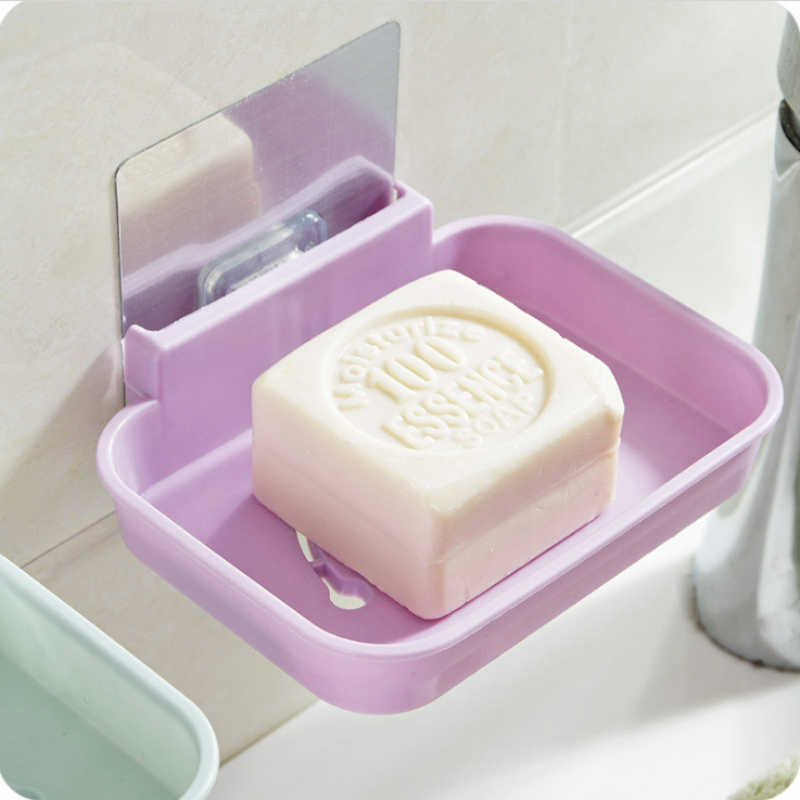 无痕粘贴壁挂香皂盒卫生间沥水香皂架 浴室卡通肥皂架肥皂盒皂托细节图