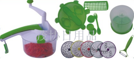 Green round knife vegetable cutter function Manual shredder vegetable cutter dish cutter TV TV shopping only for foreign trade export only for foreign trade export