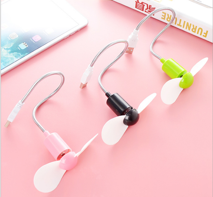 随身迷你USB蛇形风扇软叶扭曲桌面小风扇 弯曲笔记本风扇批发