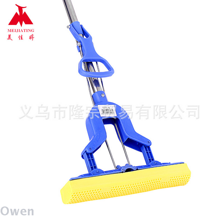 Meijiating stainless steel rod telescopic middle squeeze mop Guangdong De cotton new material mop factory direct sales full figure