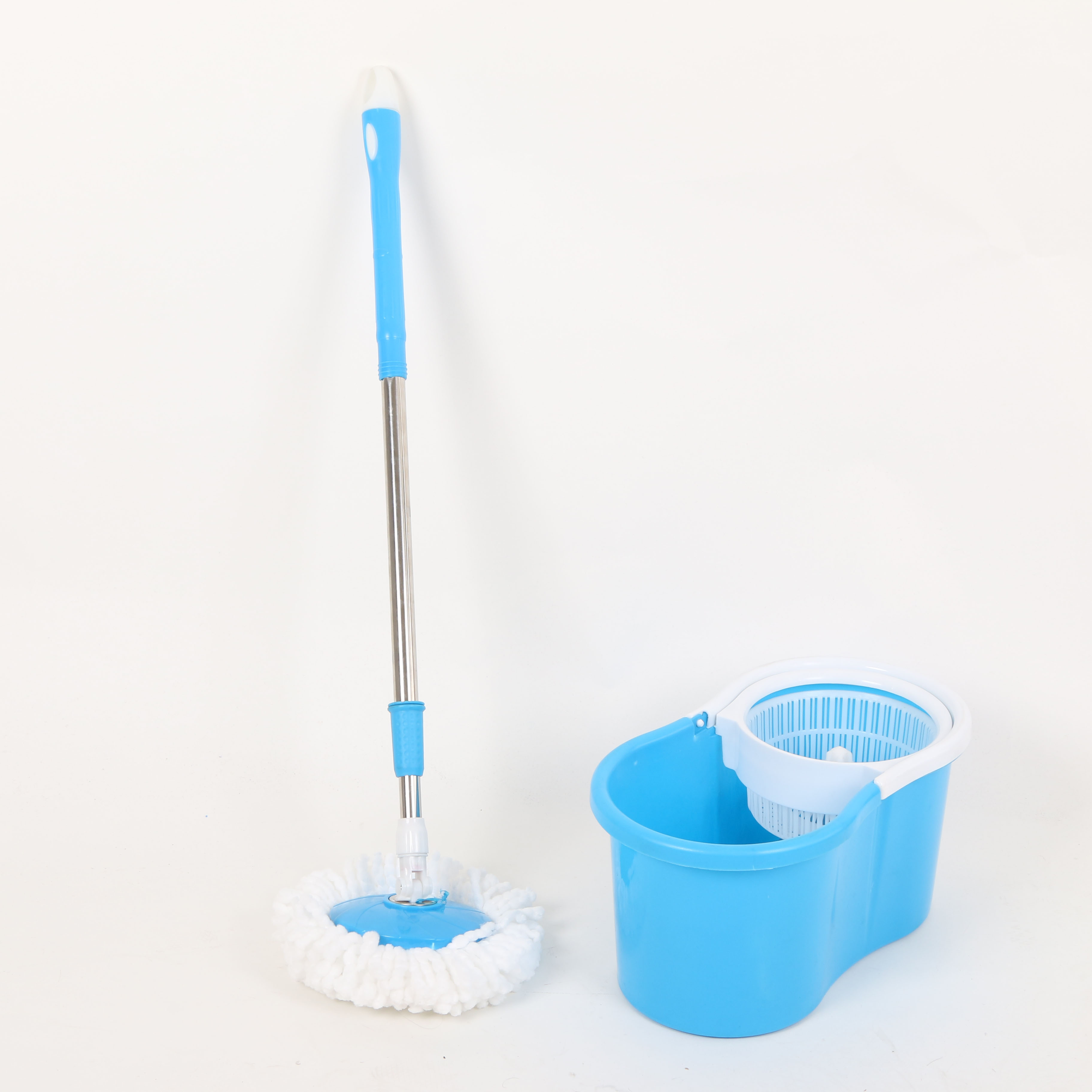 Dual drive automatic mop bucket Rotary mop mop Household stainless steel hand press mop free hand wash mop