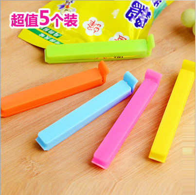 Five colorful candy-colored food bag sealing clips, snack sealing clips, and moisture-proof clips for preserving food details Picture