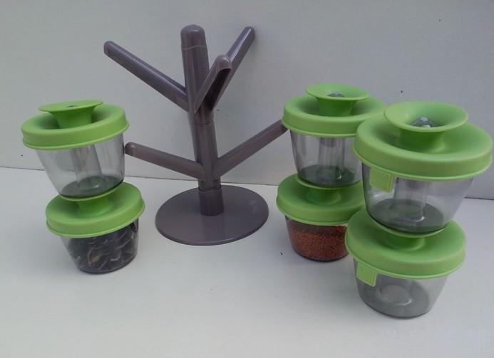 spice rack tree-shaped seasoning jar box details Picture