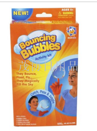 bouncing bubbles魔术弹跳泡泡与魔术手套套装