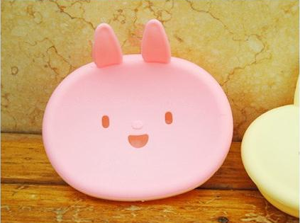 Taobao's best-selling gift: Cartoon cute little rabbit soap box, double-layer smiling soap box/soap plate/soap dish details Picture