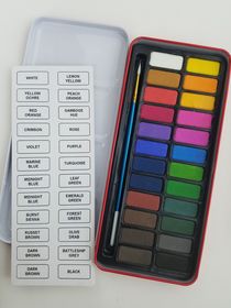 18 colors 24 Colors Solid Powder Solid Watercolor Paints Beginners practice watercolor paints