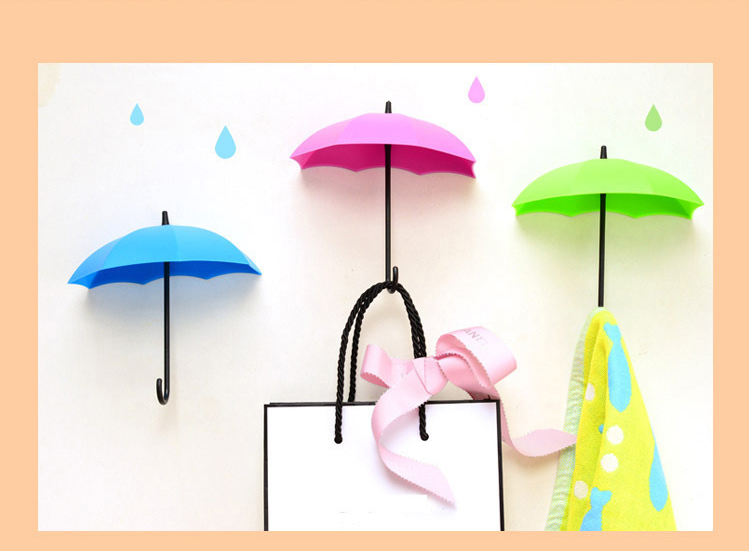 Factory direct sales, creative and cute wall adhesive hooks, bathroom adhesive towel storage rack, umbrella hook storage