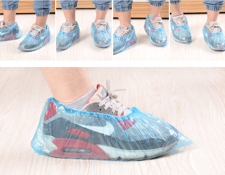 厂家直销一次性塑料鞋套PE清洁脚套加厚防水防雨鞋套批发