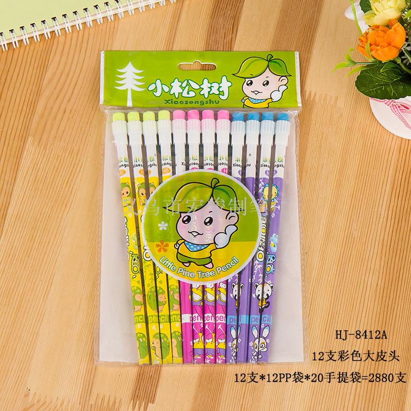 义乌好货 HJ-8412A彩色大皮头铅笔学生厂家现货 可来样定做
