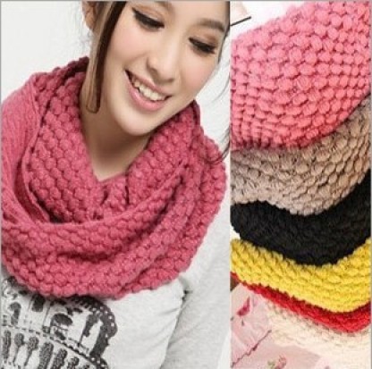 Corn scarf Bib wholesale warm scarf set scarf knitted wool double loop bib