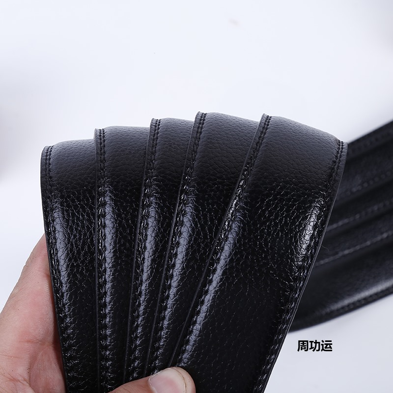 男士超纤自动带身 皮带条腰带身 4.0耐刮皮带条男士削边自动产品图