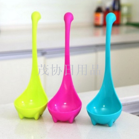 Creative Loch Ness monster soup spoon, cute dinosaur standing large porridge spoon, kitchen tableware spoon