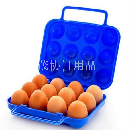 户外鸡蛋盒子野餐便携塑料12格鸭蛋包装盒便携鸡蛋托厂家直销