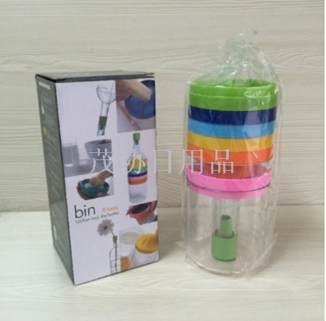 Direct wholesale Bin 8 bottle multi-function recuperator multi-function bottle leakage kitchen gadget
