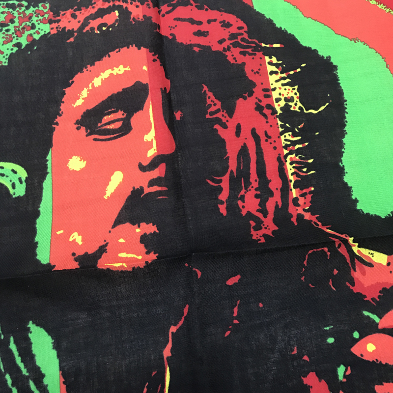 Cotton Bob Marley American pop star turban Outdoor bandana handkerchief Sports sweat absorbing turban square 55CM thumbnail