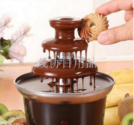 Chocolate Chocolate fountain machine, chocolate waterfall machine, three-layer chocolate fountain details Picture