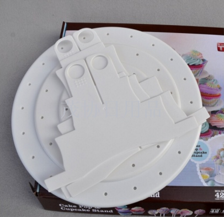 Color box export plastic three-layer cake pop stand Pop&CupcakeStand