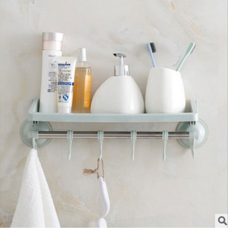 Nordic-style suction cup storage rack, kitchen and bathroom, kitchen storage rack, non-drilling and traceless storage rack, organizing rack Specification image