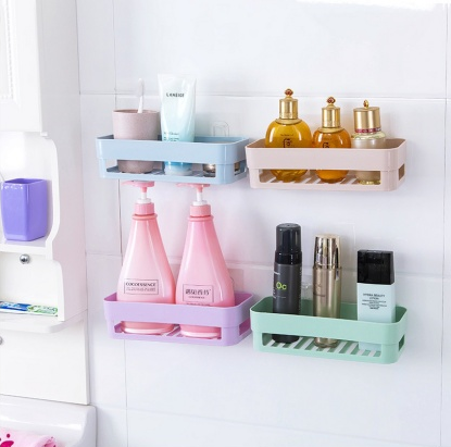 粘贴置物架 方形置物篮浴室收纳置物架 厨房储物架产品图